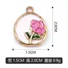 Flor de rosa de goteo de aceite individual, colgante para pulsera, collar, accesorio de charm DIY, disponible para pedidos al por mayor mixtos, directo del fabricante, transfronterizo