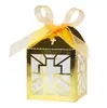 Caixa de doces em formato de cruz oca para comércio exterior, papel perolado branco gelo, caixa de presente para doces de chocolate para batizado, casamento e festa