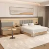 Mobiliário de Hotel Personalizado, Quarto Padrão, Cama King Size de Hotel, Mesa de TV, Cabeceira Estofada Macia, Quarto de Apartamento, Conjunto Completo de Móveis