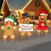 Nuevo letrero de suelo navideño con diseño de cachorro Grinch, letrero impermeable para césped de fiesta al aire libre, jardín
