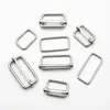 Hebilla rectangular de metal para bolsos y accesorios de ropa, hebilla de ajuste de tres posiciones para correa de hombro, hebilla cuadrada para cinturón, herrajes en stock para venta al por mayor