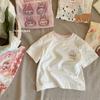 Camiseta de Manga Corta con Dibujos Animados de Estilo Nuevo para Niñas, Bonito Top Moderno Estilo Coreano para Niños