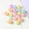 Cuentas de gelatina mágica de 6-14 mm acrílico sirena luz redondas sueltas para collar pulsera DIY accesorios de joyería