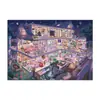 Pegatinas de Paisaje Azul Artístico 191.0 Pegatinas de Escena Miniatura de Villa Pegatinas 3D DIY para Scrapbook Pegatinas para Aliviar el Estrés