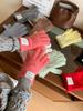 Estilo de Blogger Mezcla de Piel de Conejo Lana Azul Guantes sin Dedos Color Sólido Fresco Coreano Otoño e Invierno Guantes Cálidos