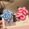 Grampo de cabelo de texto interessante grampo de dinheiro cansado grama fofo doce menina desenho animado franja clipe cocar clipe clipe bico de pato