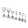 Brincos de Zircônia de Aço Titânio Quatro Garras Minimalista Prego de Osso de Orelha Pequeno Fresco Solitário Pequeno Diamante Aço Inoxidável Brincos Antialérgicos