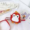 Pinguim Desenho Animado Bolsa Pequena Pu Porta-Moedas Mini Bolsa Transversal Bolsa de Ombro Infantil Mochila Infantil Mini Patchwork Moderno