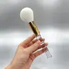 Brocha grande para polvos, brocha para polvos compactos, brocha para colorete de cerdas suaves, brocha de maquillaje de una sola pieza para fijar el maquillaje