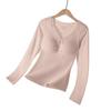 Outono e Inverno Sem Costura Puro Desejo Laço Térmico Íntimo Feminino Conjunto com Bojo Integrado Camada Interna Escovada Forrada com Fleece