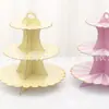 Mesa de Sobremesa Ornamento Descartável Suporte de Exibição Arranjo de Aniversário Infantil Mesa Decoração de Festa Prato Suporte para Bolo