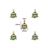 Acessórios para Joias DIY com Gotejamento de Óleo 50 Série de Natal Papai Noel Boneco de Neve Pingente Decorativo Pingente W295