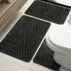 Alfombra Gruesa Transfronteriza Tapete Antideslizante para Baño Felpudo para Puerta de Entrada Alfombra Absorbente para Baño Juego de Tres Piezas para Baño