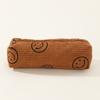 Estuche de Lápices de Pana Smiley de Gran Capacidad Bolsa de Almacenamiento para Brochas de Maquillaje Estilo Universitario Viaje Portátil Bolsa Pequeña Bolsa de Sonrisa Transfronteriza