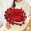 Manta Bouquet Produto Acabado Manta Dois em Um Buquê de Rosas de Mão Presente de Feriado Manta de Sofá para Escritório Buquê Tricotado à Mão