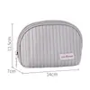 Bolsa de Maquiagem Fashion Semi-Circular em PU com Formato de Bolo, Bolsa Portátil para Armazenamento de Cosméticos, Necessaire Mini de Viagem em Formato de Concha