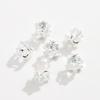Estrela-do-mar de Cinco Pontas Base de Prata Incrustada com Zircônia Cristal Cor Garra Diamante Pulseira Colar DIY Acessórios de Joias Bordados à Mão com Diamante