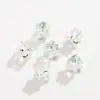 Cristal Cravejado Zircônia Colorida Garra Diamante Estrela de Cinco Pontas Base de Prata Pulseira Colar DIY Acessórios de Joias com Diamante Costurados à Mão