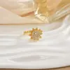 Anillo Giratorio de Nicho Personalizado para Mujer con Circonita Microincrustada, Elegante y Fresco, Sensación de Alta Gama, Joyería Versátil de Anillo Redondo con Diamantes Completos