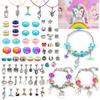 Oferta especial de Amazon para caja de 1,75 cm de alto 73 piezas colorido esmalte de colores Niños Pulsera DIY unicornio traje hecho a mano