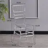 Silla de plástico cristalino Napoleon para salón de banquetes transparente acrílico estilo bambú hotel exterior ceremonia de boda simple