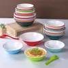 Tazón de avena para tienda de desayunos de melamina, tazón de leche de soya, tazón para fideos de arroz y wontons, tazón de sopa de plástico imitación porcelana, tazón de arroz, vajilla comercial