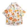 C2-1 Camisa Havaiana Verão Manga Curta Masculina Tropical Estilo Porto Respirável Estilo Coreano Solta Moderna INS Camisa Clássica