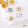 Ouro 14K Preenchido Cor Duradoura Esfera Oca DIY Artesanal Contas Redondas Acessórios para Joias Contas Espaçadoras Material para Contas de Colar e Pulseira