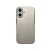 Adecuado para Iphone18Promax Funda para Teléfono Móvil con Patrón de Rejilla Corrugada, Simple Funda Protectora Dura tipo Piel para Apple 17 Anti-Caídas