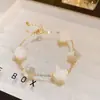 Pulsera con Colgante de Corazón de Nácar de Doble Capa Francesa, Pulsera de Lujo Ligero y de Alta Gama, Pulsera de Corazón a la Moda y Dulce para Niña