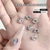 Pedrería sin base, decoraciones de arte de uñas terminadas, pedrería de arte de uñas mixta de colores, accesorios de arte de uñas de diamante K9 súper brillantes