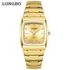 Reloj de Pareja con Correa de Acero con Incrustaciones de Diamantes LONGBO Productos Genuinos Explosiones de Comercio Exterior Sencillo Casual Resistente al Agua Reloj de Cuarzo para Hombre y Mujer