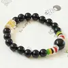 Pulsera de Ágata Calcedonia con Mantra de Seis Palabras, Círculo Único de Perlas Redondas de 8 mm para Mujer, Pulsera de los Cinco Elementos y Seis Palabras, Suministro para Transmisión en Vivo