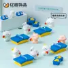 Creativo Lindo Tenis de Mesa Animal Pequeño Muñeco Lindo Decoraciones DIY Accesorios de Bolsita Sorpresa Adornos Pequeños para Coche Escritorio