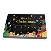 Caixa de calendário de advento de Natal da Amazon Caixa cega Caixa de contagem regressiva de floco de neve Embalagem de brinquedo Presente Mão Rasgada