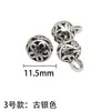 Botón Hebilla de Aleación para Cheongsam con Patrón Hueco de Nube Auspiciosa Adorno Metálico Colgante Botón Redondo Chino Hecho a Mano para Hanfu