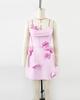 Vestido feminino de comércio exterior europeu e americano, decoração tridimensional de flores, top justo, vestido de bandagem, elegante, vestido curto para festa de casamento