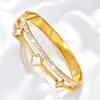 Pulsera de acero inoxidable 304 que no se decolora, superventas transfronterizo, moderna y versátil, pulsera para mujer incrustada de diamantes, oro de 18k al vacío