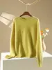 Suéter de punto redondo sin costuras cepillado para mujer, suave y cálido, adelgazante y favorecedor, adecuado para otoño e invierno como un top pullover de capa base
