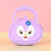 Bolsa de monedas con cremallera de silicona de dibujos animados Llavero de mano Color macarrón Mini bolsa de monedas Bolsa de almacenamiento para niños Regalo