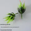 Suculentas de simulação bonsai flocado mini suculentas artificiais falsas acessórios planta verde parede decoração de casa DIY ornamentos