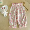 Pantalones de Niña Estilo Verano Nuevo, Pantalones Casuales de Nueve Puntos para Bebés Niñas, Pantalones Finos Anti-Mosquitos para Niños, Nuevo Modelo de Verano