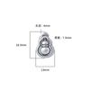 Pingente de cabaça estéreo fosco retrô em prata S999 para pulseira de texto DIY, pingente de colar (não gira)
