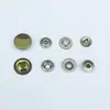 Botones de presión de cuatro partes YKK, botones simples de cobre para ropa y chaquetas, botones de presión ocultos de metal, artículo de venta caliente en stock