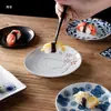 Plato de Hueso Japonés para Sushi de 6 pulgadas Plato Base de Mesa de 7 pulgadas Cocina Japonesa y Coreana Izakaya Teppanyaki Vajilla de Cerámica