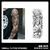 Pegatinas de Tatuaje Herbales de Brazo Completo Transfronterizas, Impermeables, de Larga Duración, No Reflectantes, Diseños de Tatuajes Realistas para Manos, Brazo de Flores, Brazo de Flor de Cerezo, Estilo Tradicional
