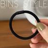 Gomas de Pelo Básicas Coreanas para Mujer, Tonos Marrones Tierra, Bandas para el Cabello con Patrón Diagonal, Accesorios para el Cabello Lisos de Alta Gama
