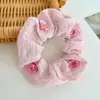 Lazo para el pelo de osito dulce, Cuerda para el pelo de estilo perezoso lindo, Gomita de terciopelo con lazo para mujer, Accesorio para el pelo de mujer