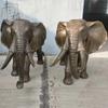 Esculturas de Elefantes em Bronze do Fabricante, Esculturas de Animais em Bronze Fundido para Áreas Externas, Qualidade Garantida, Elefantes de Bronze Disponíveis em Vários Estilos
