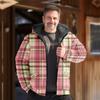 Novo 2024 Inverno Punk Masculino Algodão Acolchoado Jaqueta Digital Impresso Cardigan Moda Urbano Com Capuz Algodão Acolchoado Jaqueta